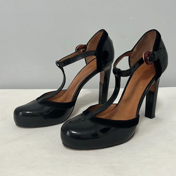 Nicole Brundage Women’s Mary Jane Ankle Strap Leather High Heels size 37.5 6.5 - Picture 4 of 10